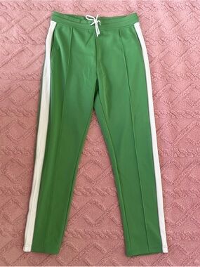 Original Use Green Jogger Pants with White Side Stripes